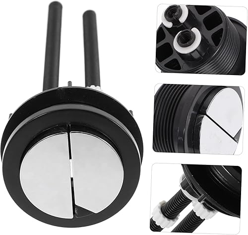 Miniatura 8 de DOITOOL Accesorios de botón de descarga 2 unids Kit de repuesto inodoro doble válvula de descarga más para tanque de botón negro m empuje ajustable