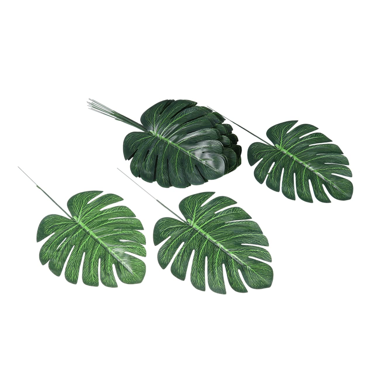 Amosfun 2 Set Di Foglie Tropicali Decorazione Artificiale Foglie Di Monstera Pianta Finta Fiori Di Simulazione Verde Per La Decorazione Dellufficio Domestico 40 Pezzi * 2