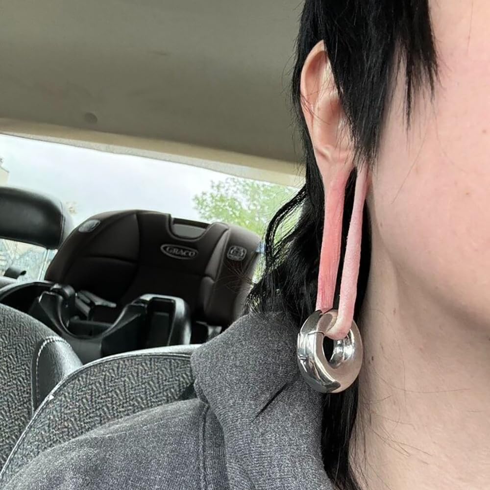 Vankula Pesi per lobi Peso Lobo Orecchie ear dilatatori weights in Acciaio inossidabile Cerchio pesante piercing espansori Gioielli Uomo Donna 6mm 8mm Nero Argento Oro