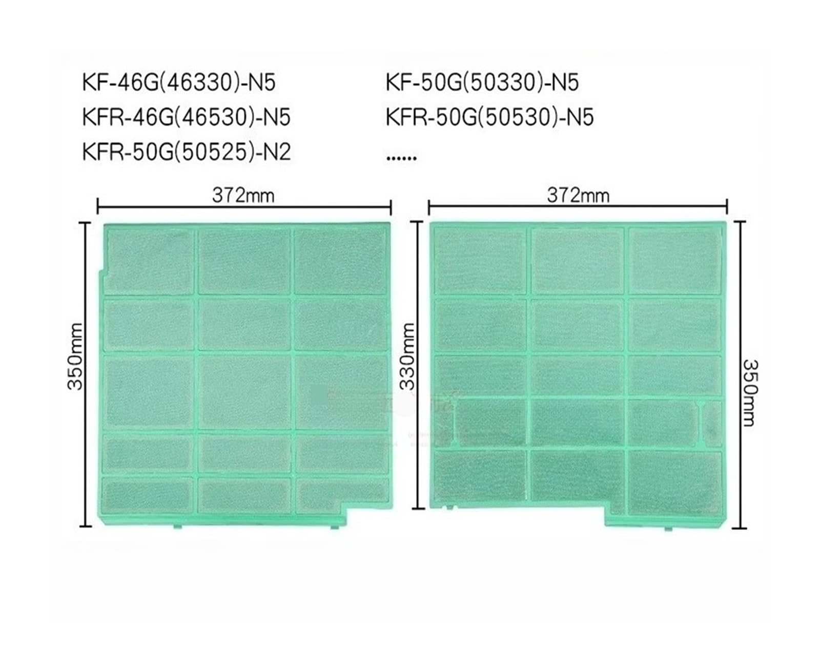 1 Set Di Filtri Antipolvere Sinistro E Destro, Compatibili Con Gree, Filtro Antipolvere Del Condizionatore D'aria - Rete A Prova Di 35 Cm X 37,2 Cm Parti Del Filtro AC Lavabili