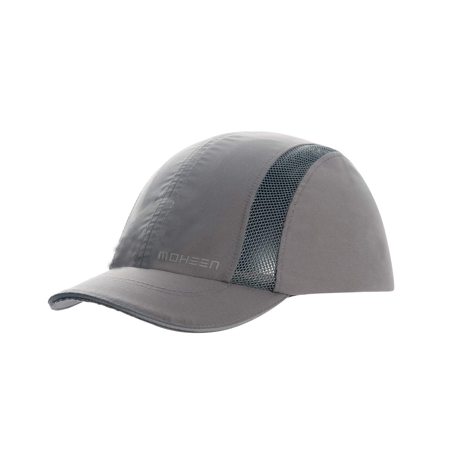 MOHEENSafety Bump Cap With Reflective Stripes, Lightweight and Breathable Hard Hat Head Protection Cap(Short,Grey)