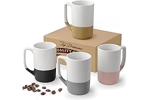 Large Ceramic Coffee Mug Set of 4: Your Perfect 16 oz Coffee & Tea Cups