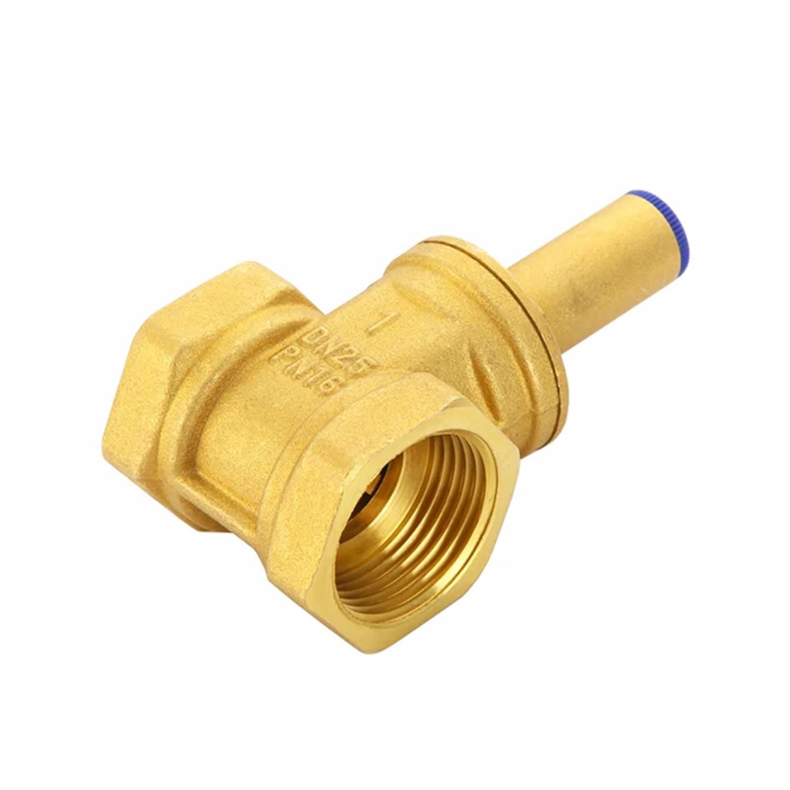 1 valvola a saracinesca in ottone da 1,3 cm, 1,9 cm, 2,5 cm, con serratura a triangolo, interruttore a chiave, valvola dell'acqua DN15 DN20 DN25 per contatore dell'acqua, valvola di blocco antifurto