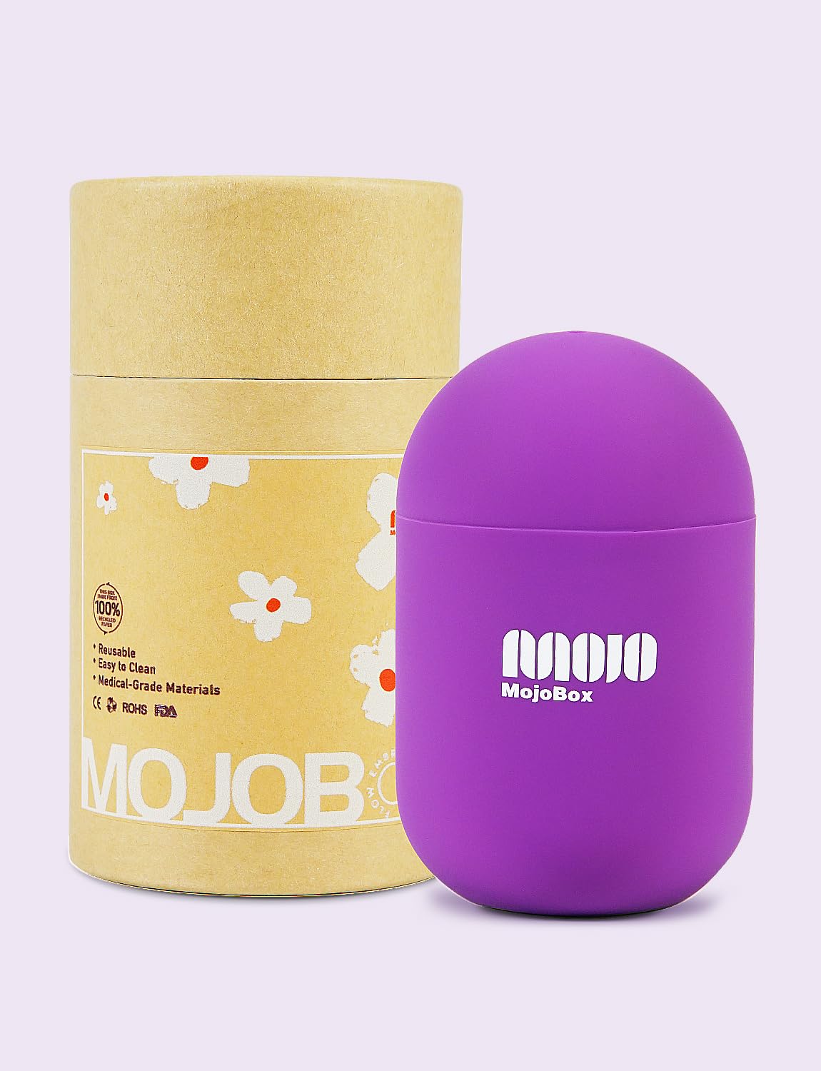 Mojobox Menstrual Cup Compact Sterilizer Good for Public Restrooms Camping or Dorms Collapsible Cleaner Container for Menstrual Disc & Period Cup Microwavable Reusable Case Holder
