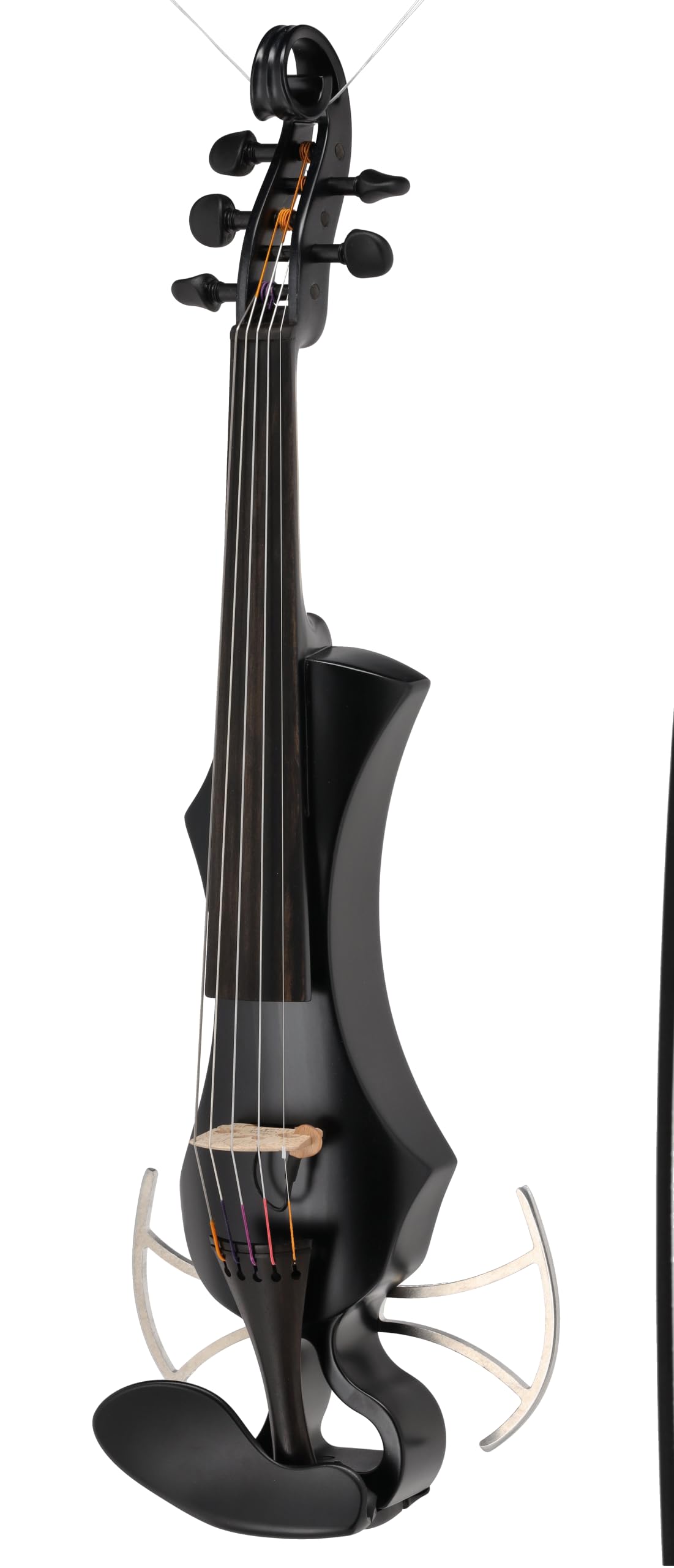 Violino elettrico GEWA, violino elettronico, Novita 3.0 nero con adattatore per poggiaspalla, 5 corde