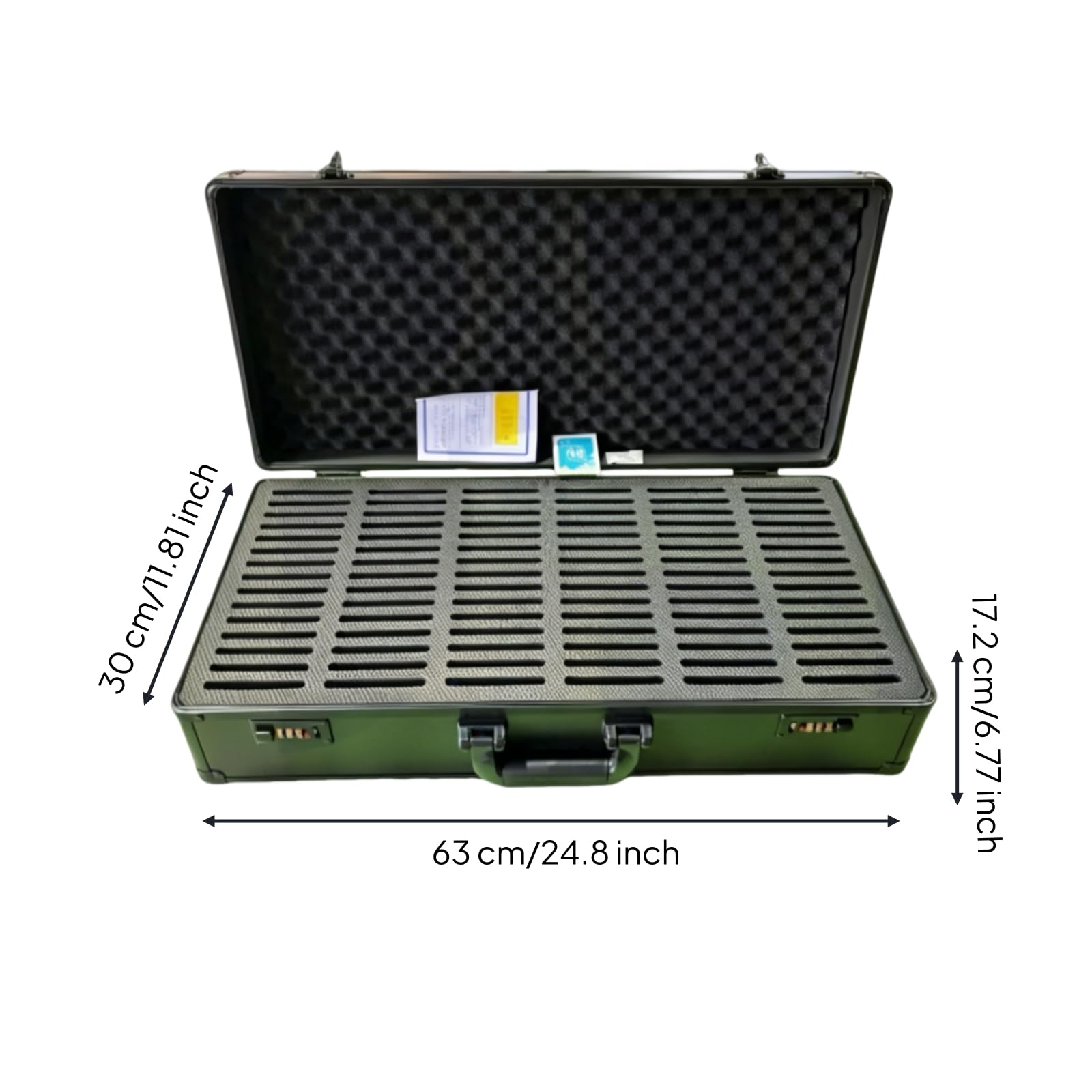Kartenaufbewahrungskoffer Sammelkarten Box Etui Hartschale Tragekoffer aus Metall Und Schaum mit Fächern für Bewertete, 6 Kartenfächer Mit Zahlenschloss