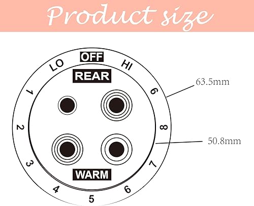Miniatura 6 de Adhesivos de 6 diales de estufa para quemador, placa de cocina, kit de perilla de cocina eléctrica, kit de calcomanías de repuesto de perilla