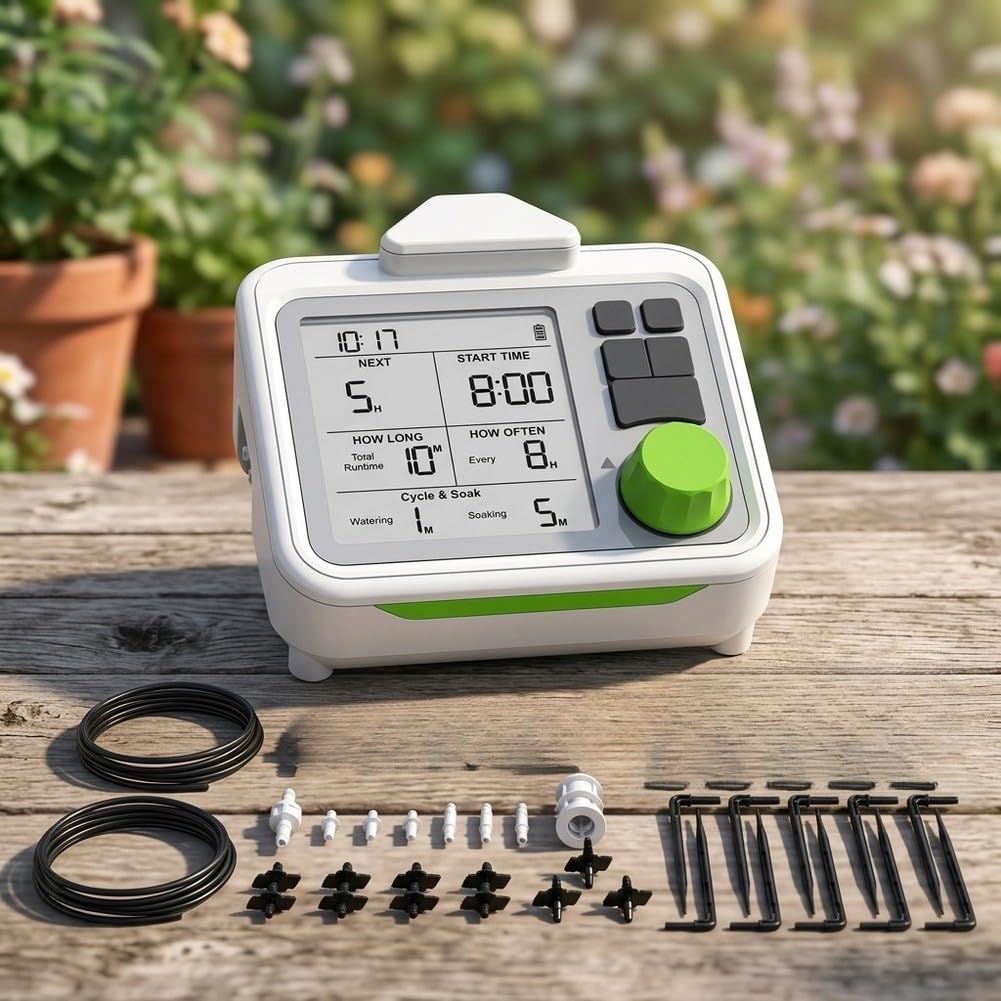 Système d'irrigation goutte à goutte automatique pour 20 plantes en pot