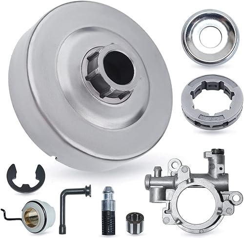 AUMEL Kit de engranaje helicoidal de la bomba de aceite de la rueda dentada del tambor de embrague para Stihl MS290 029 MS390 039 MS310 Pieza de