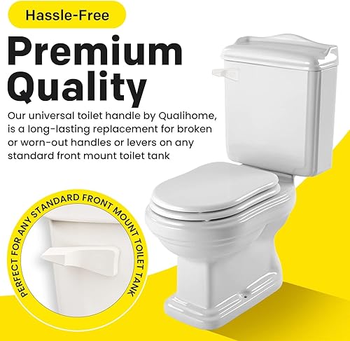 Miniatura 6 de Qualihome Toilet Tank Flush Lever Replacement for American Standard (White, Straight Arm)