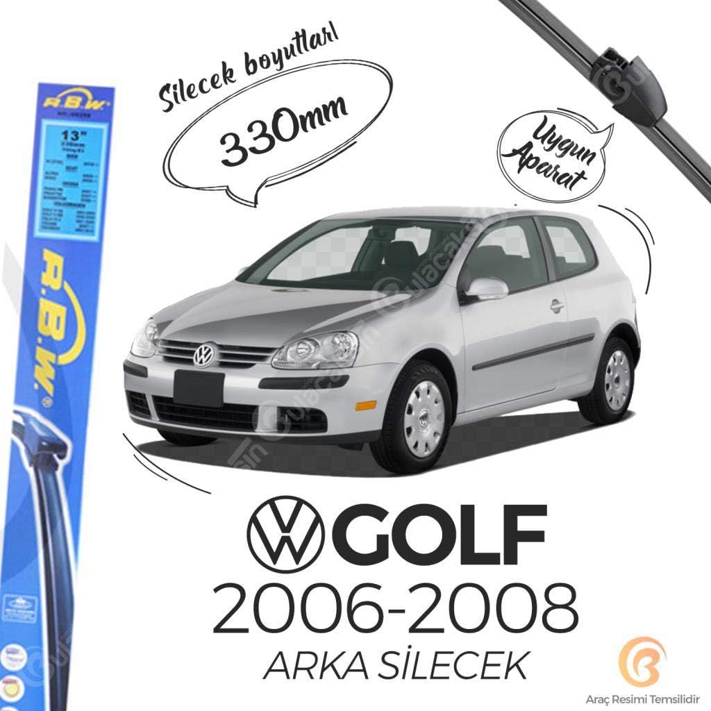 RBW 5 Arka Silecek Volkswagen Golf 2006-2008 ile uyumlu