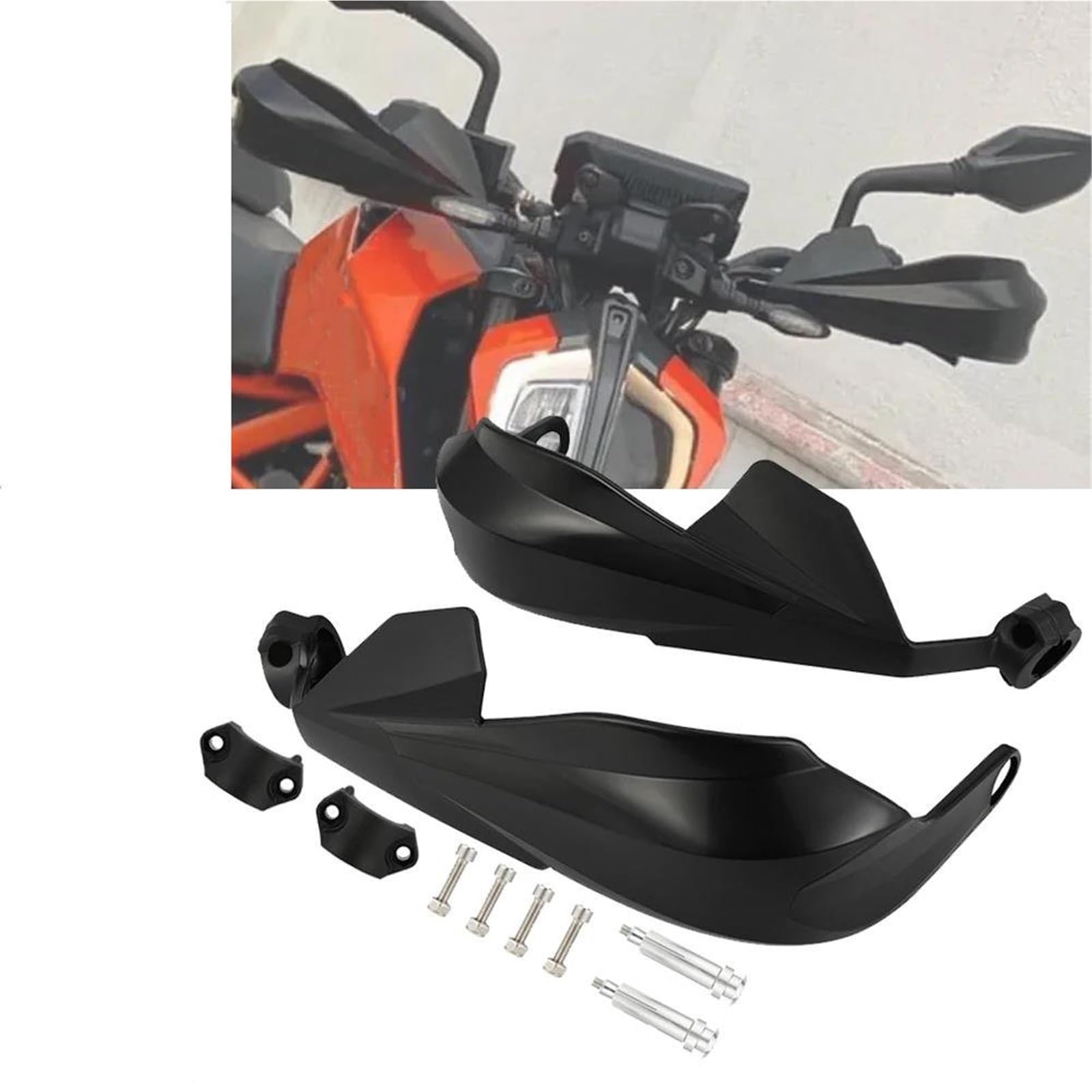 Protege Main Moto Protège-Mains pour Guidon De Moto pour Super Adventure Duke, Protection Coupe-Vent, Équipement De Protection Protège-Mains(Orange)