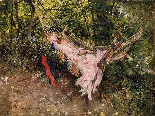 Peinture à l'huile faite à la main Giovanni Boldini La fille du hamac - 6