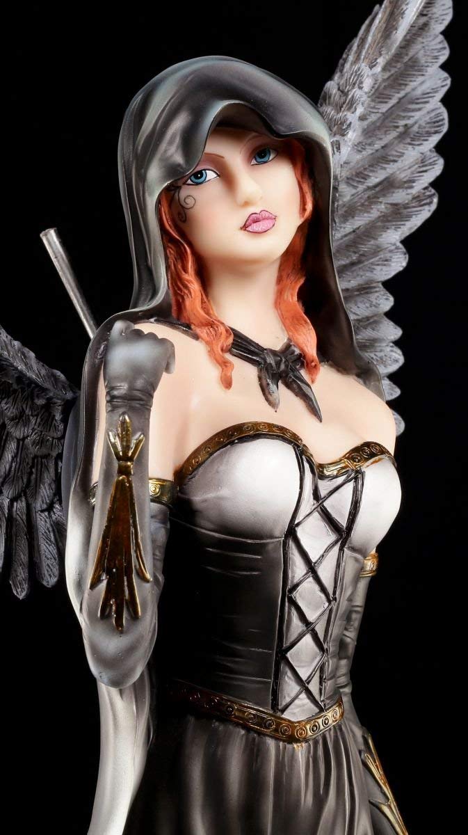 Figuren Shop GmbH Dark Angel Personaggio Gotico - Angelo Della Morte Scythia con Sense - Racheengel