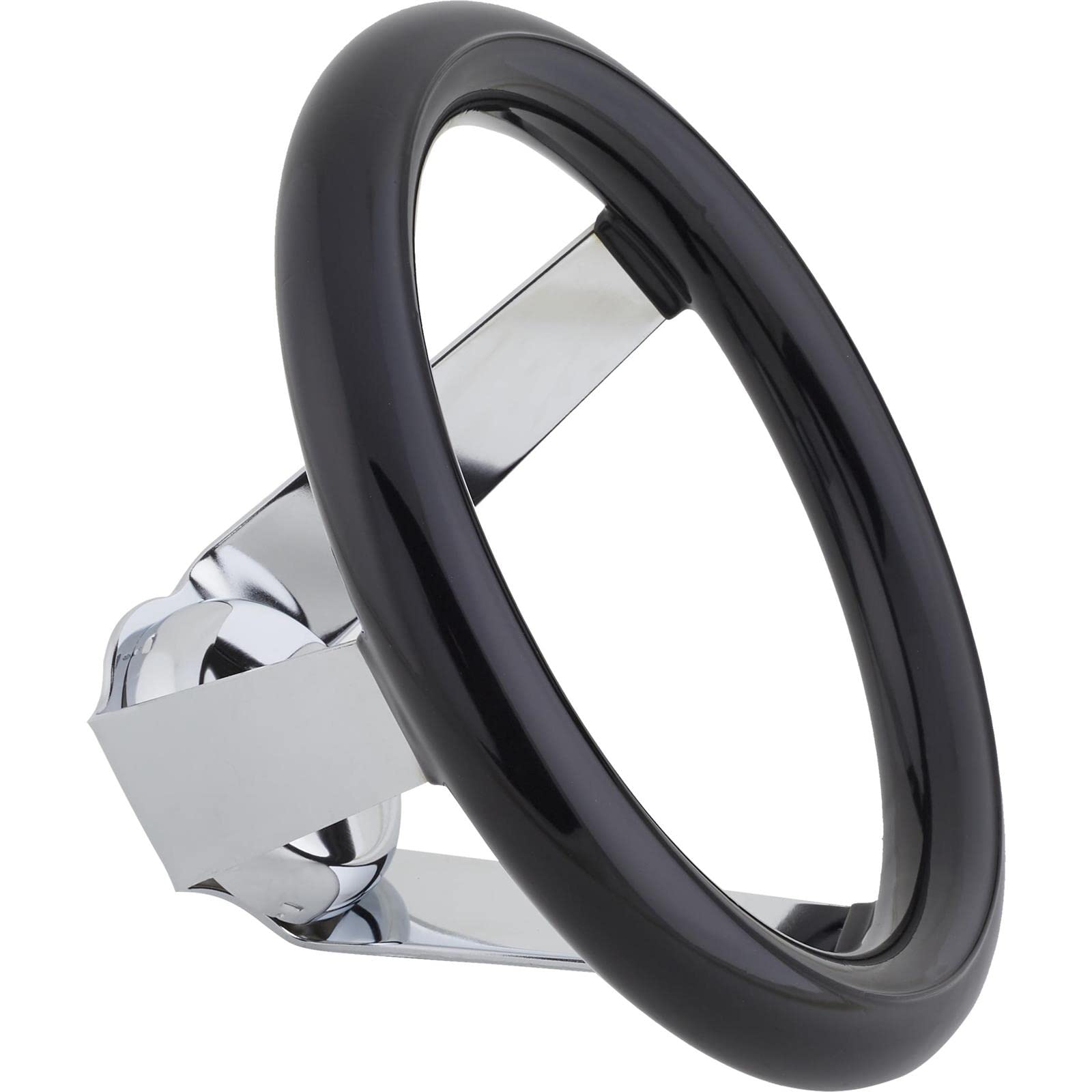 Classic Solid Spoke 9-3/4 In Black Steering Wheel - No Holes