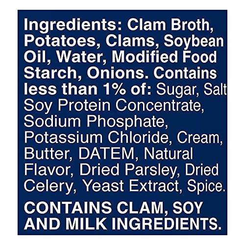 Image of Progresso New England Clam Chowder Soup, Traditional Canned Soup, Gluten Free, 18.5 oz (Pack of 12)