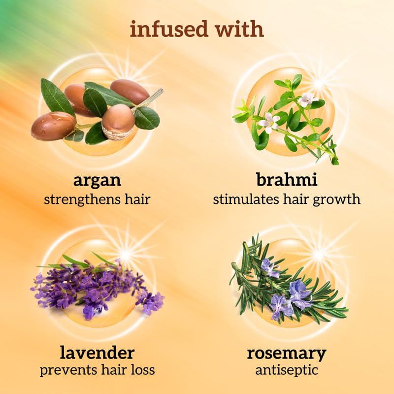 Image of inatur Argan Shampoo For Dry & Frizzy Hair | Promotes Growth & Control Hair Fall | Sulfate-Free Nourishing Hair Cleanser | With Brahmi, Lavender & Rosemary | Color-Safe for Men & Women | 250ml