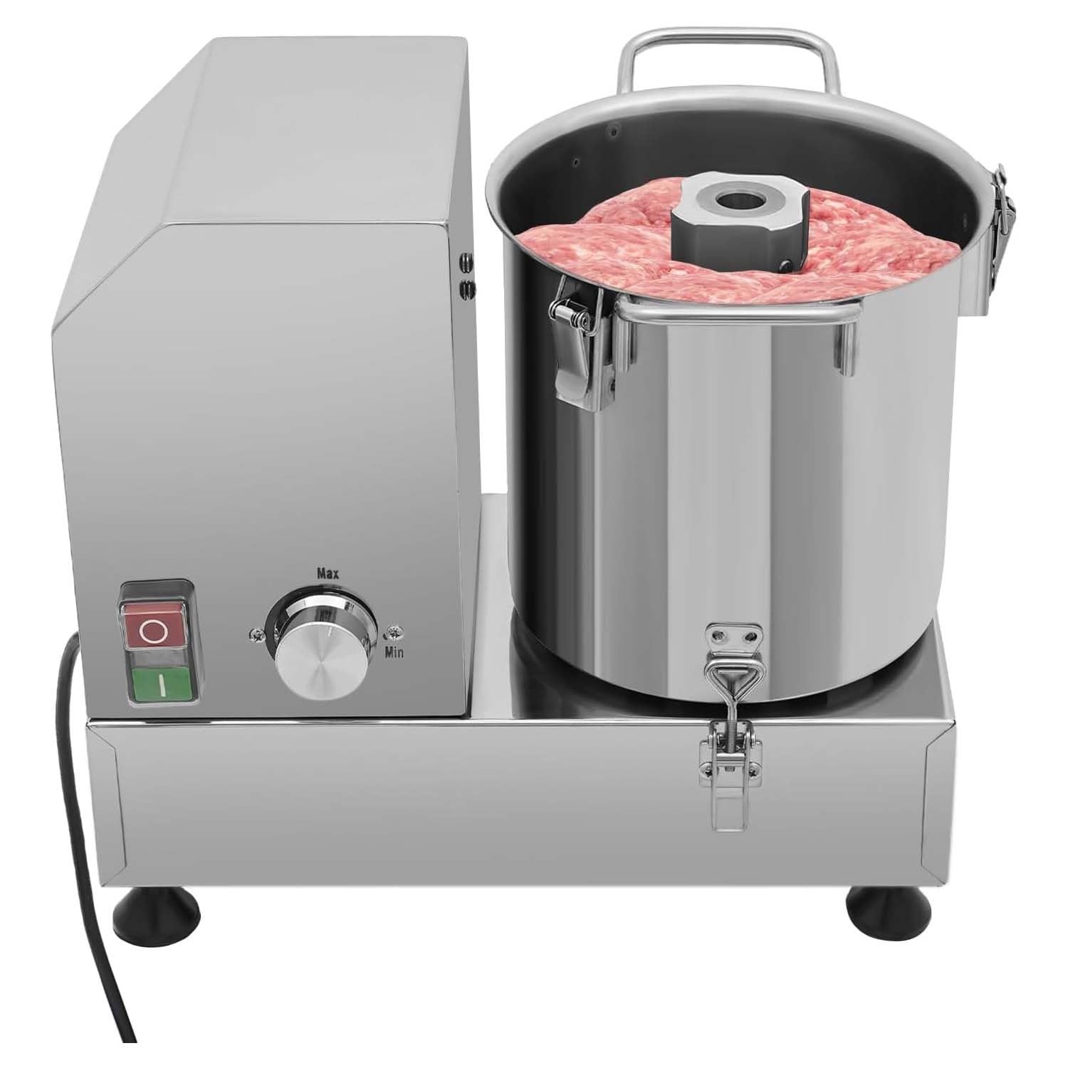 Picadora de Alta Capacidad y Picadora de Alimentos Eléctrica, Motor 1800W, con Seguridad de Interruptor Magnético, Procesa Verduras, Carnes, Frutas, Nueces y Pimientos Rápidamente(15L)