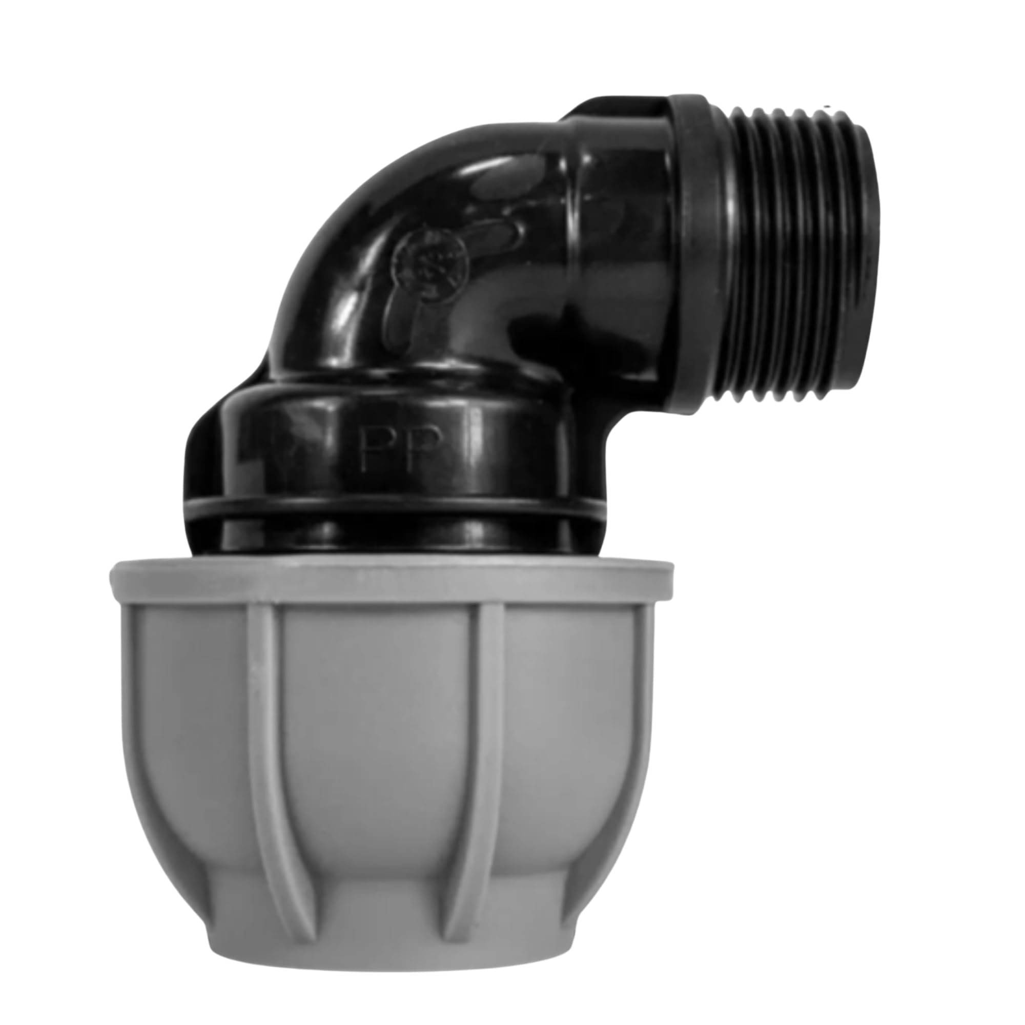 Mypurecore You At The Core Black Mypurecore Mdpe Compression Fitting 20-50Mm – Straight, Elbow, Tee, Stop End & Valve – Bsp Threaded Water Pipe Connector – Leak-Proof Irrigation For Blue Pipe (Elbow 20Mm X 1/2” Bspm)
