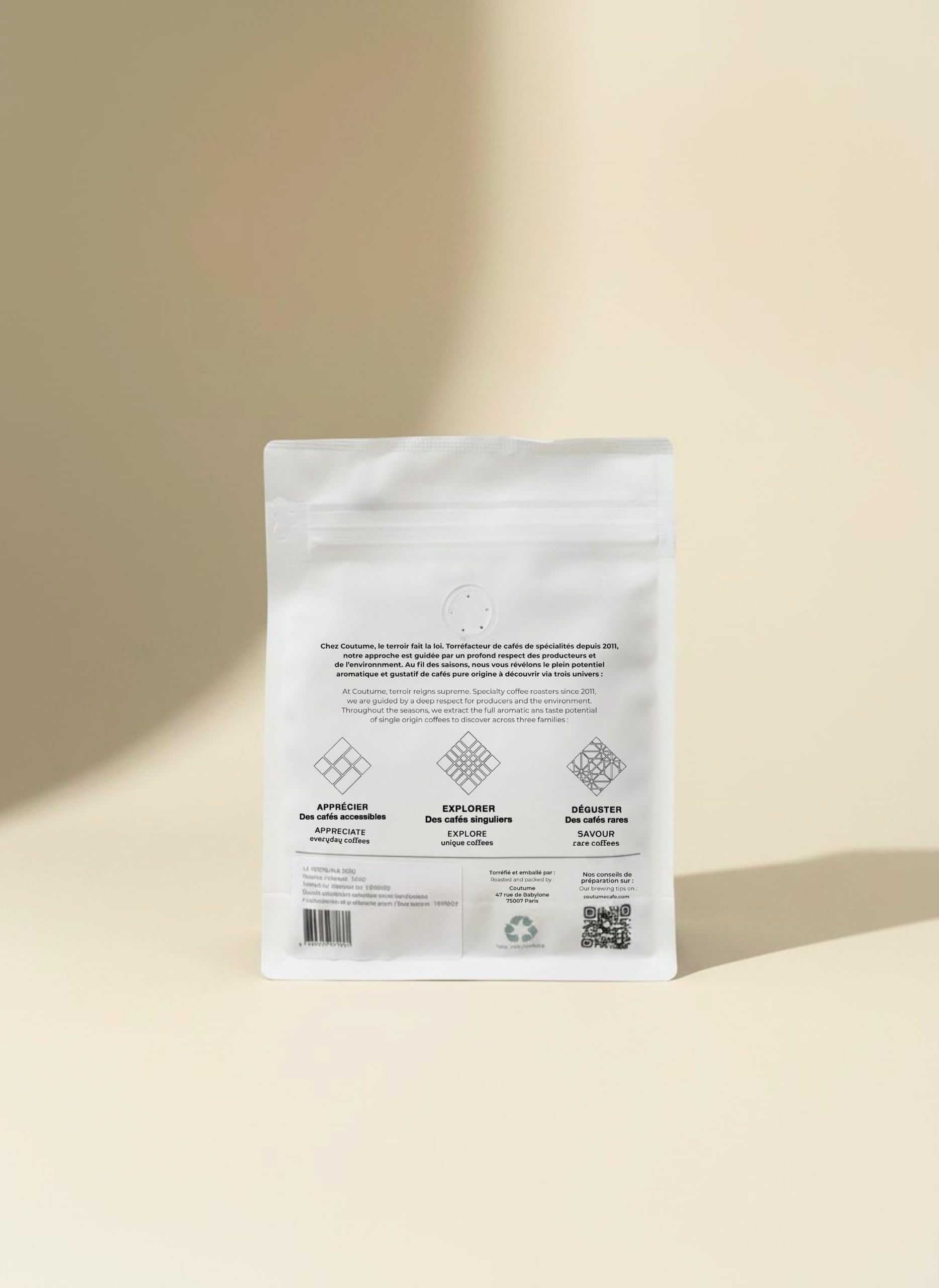 Coutume - Café en Grain Colombie La Cristalina 1kg - Café de Spécialité 100% Arabica, Café Torréfacteur Français, Torréfaction Artisanale - Fraîchement Torréfié