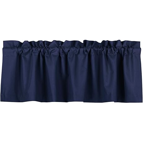 Navy Blue Window Valance by Valea Home