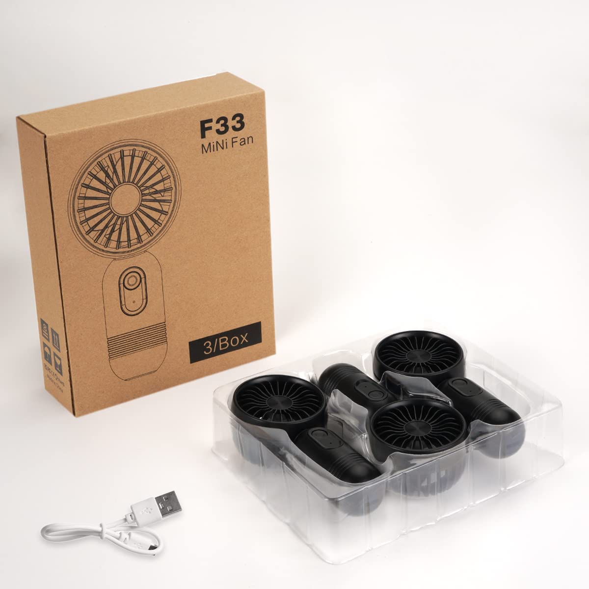 Mini ventilatore portatile Turbo Ventola portatile portatile, ventola personale ricaricabile USB, piccola ventola tascabile a batteria con 3 velocità per viaggi/esterni/casa/ufficio