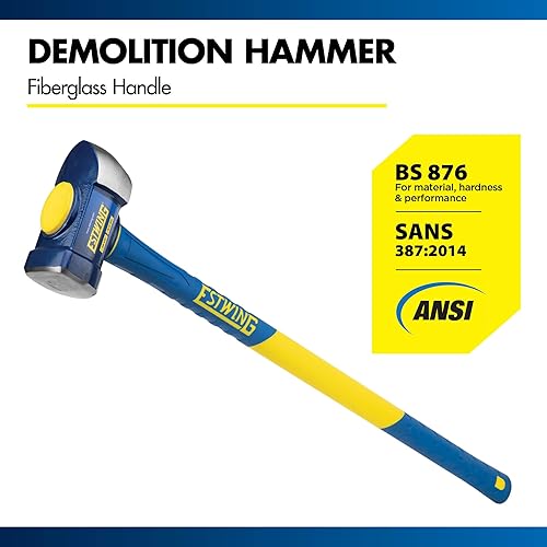 Miniatura 4 de Estwing Cabeza de 8 libras, mango de fibra de vidrio de 36" de longitud, martillo de demolición