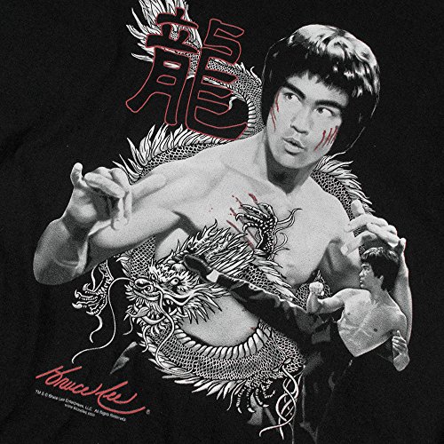Bruce Lee The Dragon Kung Fu T Shirt & Stickers (Xx-Large) #TOP4