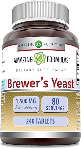 Amazing Nutrition Brewers - Tabletas de levadura - Cápsula de 75 granos de 500 mg y 240 tabletas - Apoya la digestión saludable Promueve la salud Amazing Nutrition Brewers - Tabletas de levadura - Cápsula de 75 granos de 500 mg y 240 tabletas - Apoya la digestión saludable Promueve la salud