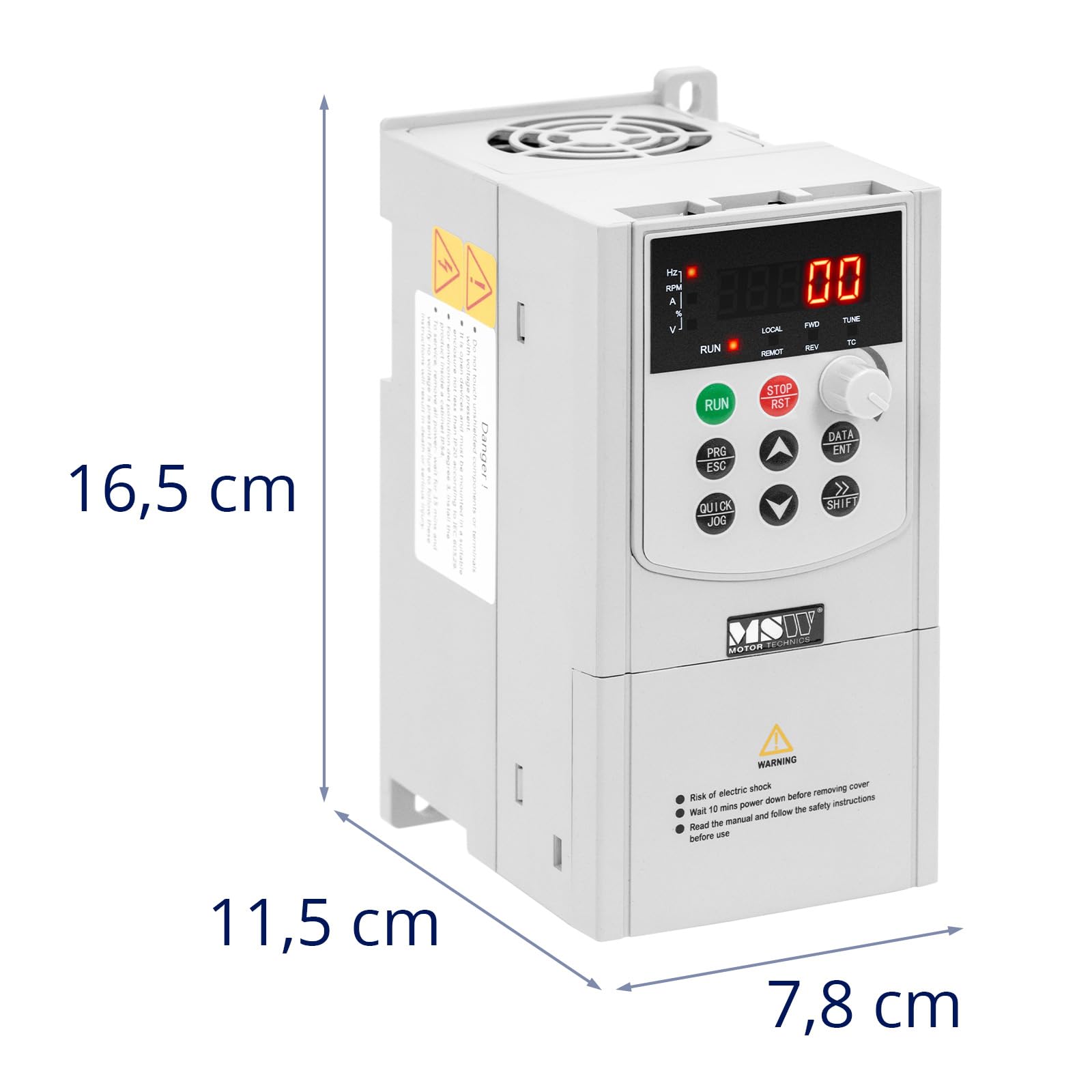 MSW VFD-Frequenzumrichter 1500 W 230 V LED-Display RS485-Schnittstelle max. 5% Abweichung Stromrichter Frequenzumformer Frequenzumwandler