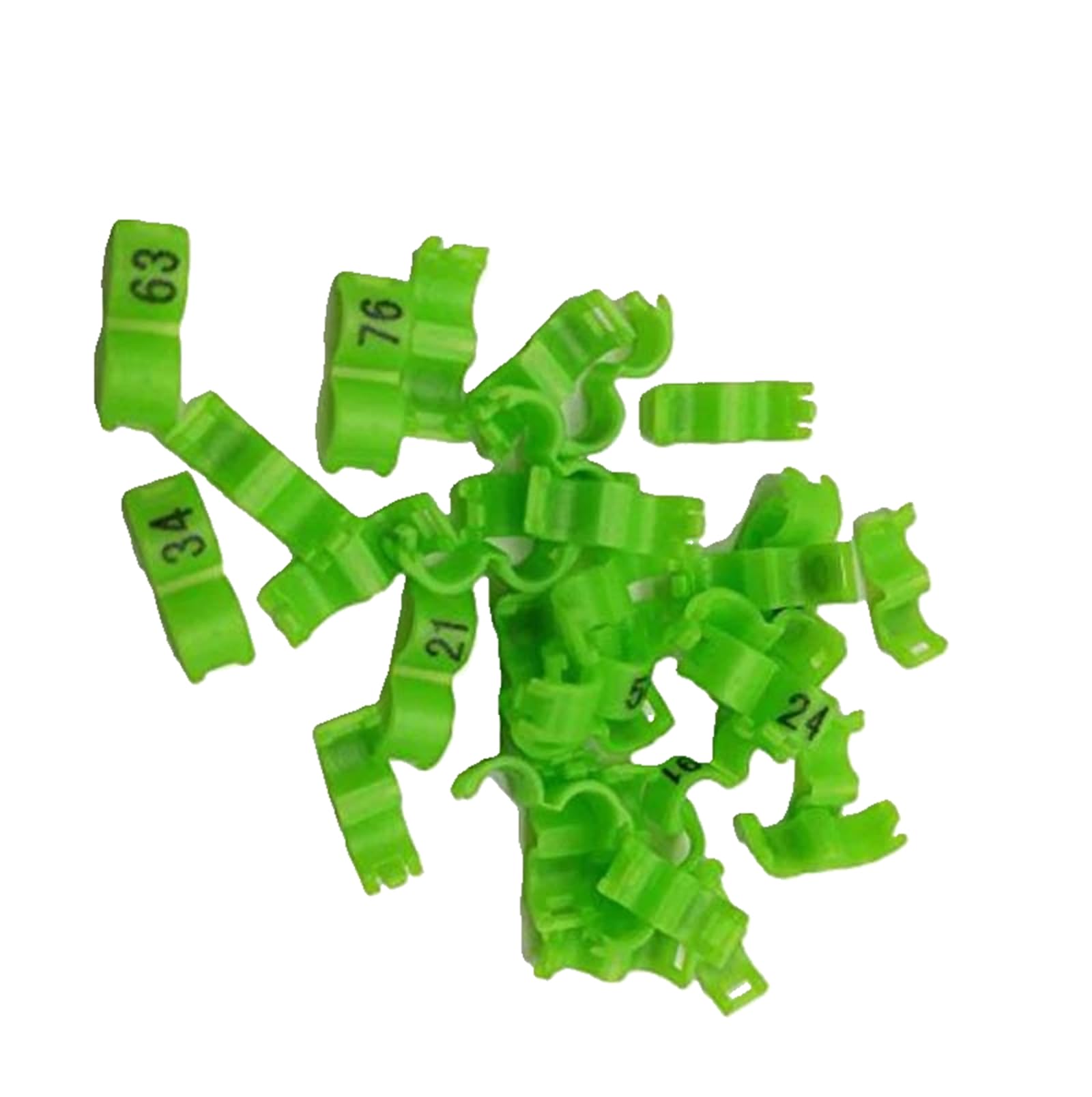 20Pcs Canary Clip Ring Inner Diameter 2.7/3/4/4.5/5Mm Bird Pigeon Small Parrot Leg Rings Birds Foot Rings Bird Clip Ring,Green,5mm