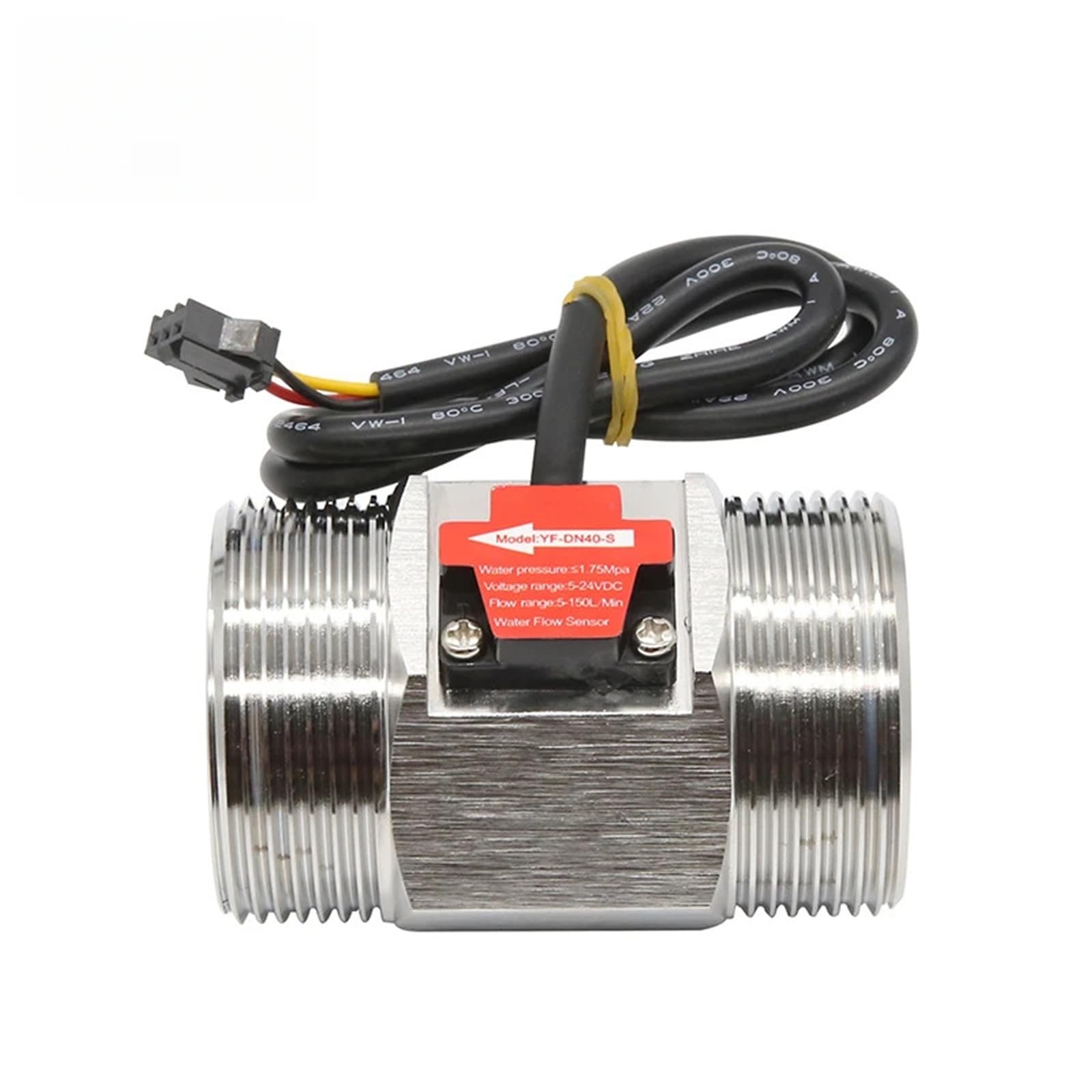Medidor de caudal de agua, Sensor de flujo de agua de acero inoxidable 304, detección de flujo de agua Dn40 Dn50, caudalímetro Hall de 1,5 pulgadas G2(YF-DN50-S)