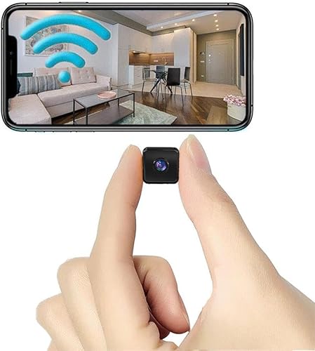 Mini cámara de seguridad para interiores, inalámbrica, para el hogar, pequeñas cámaras WiFi para mascotas, cámara de niñera pequeña de 1080P
