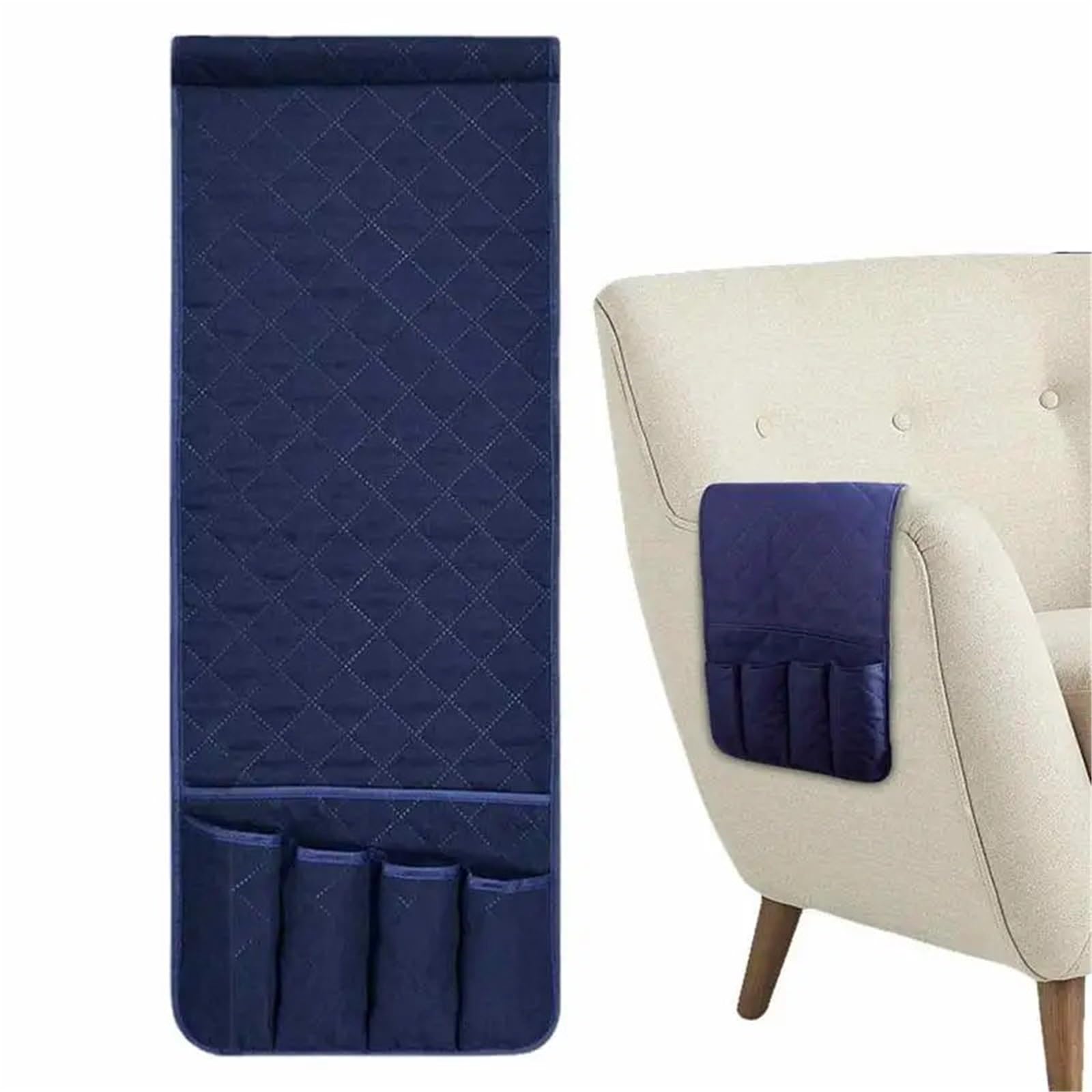 Sofá Silla reposabrazos sofá Bandeja Organizador con Bolsillos Brazo Almacenamiento for Control Remoto para Sofá