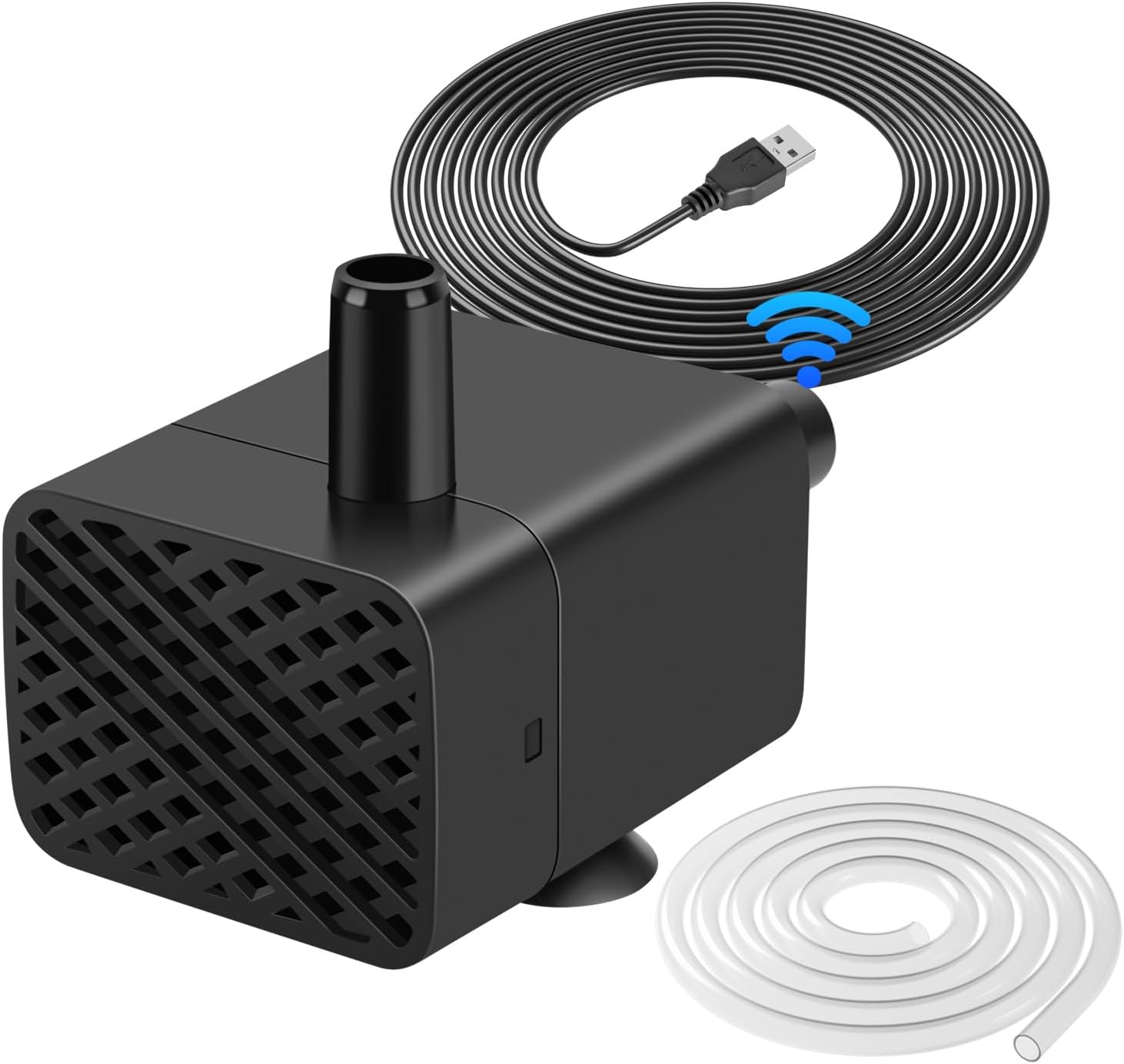 Mini Submersible Pump, Small Fountain Pump with & Sensor (DC 5V USB) for Fish Tank, Pet Fountains, Water feature, Tabletop Fountain, Pond, Hydroponics, Cat Drinking Fountain Replacement Pump