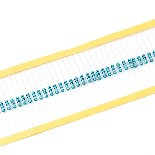 Vista 245 de Chanzon 100pcs 1/2W (0.5W) 100 Ohmios Resistencia fija de película metálica Ohmios 0.01 ±1% Tolerancia 100R MF Resistencias de orificio pasante
