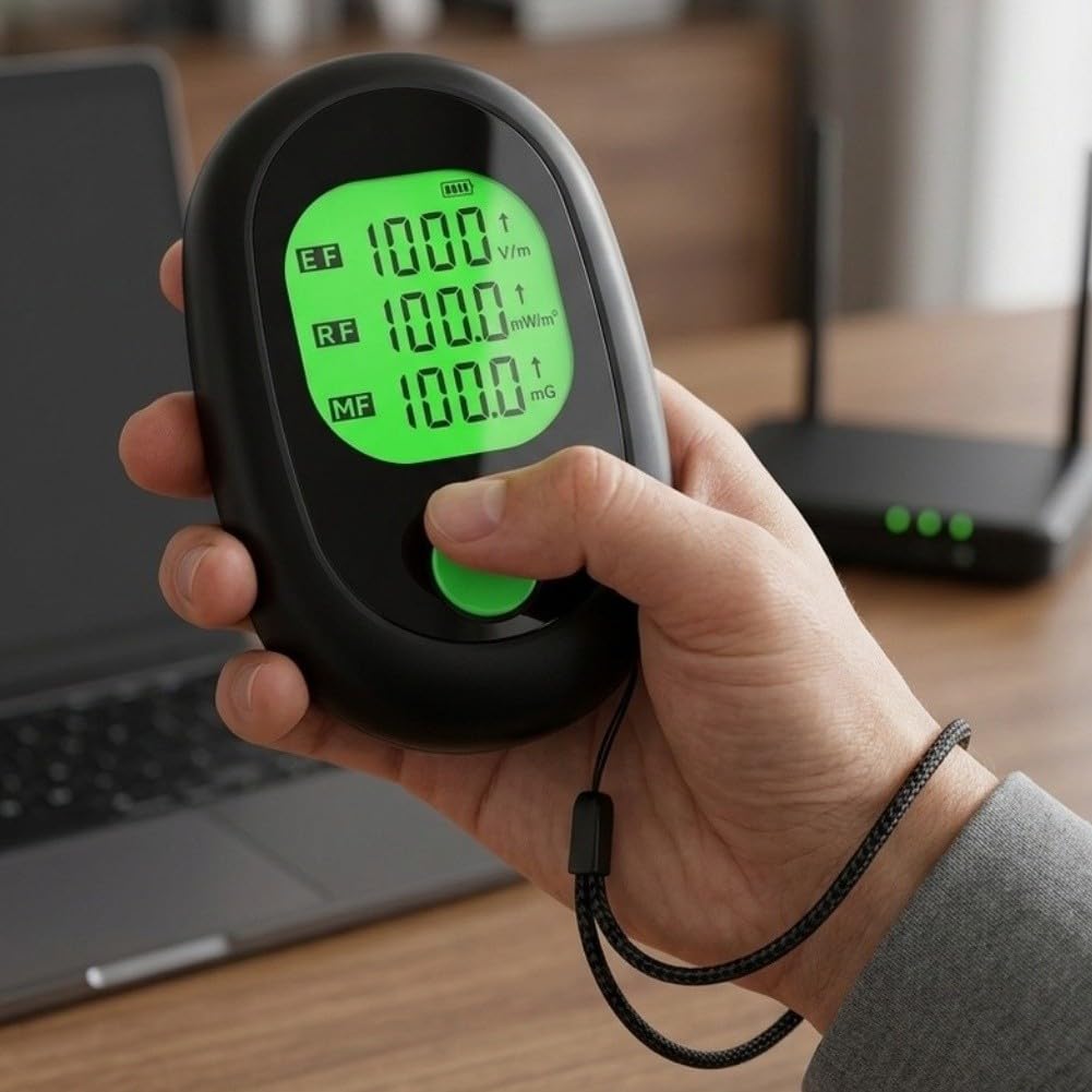 EMF Meter Elettrico Magnetico RF Campi ABS Nero