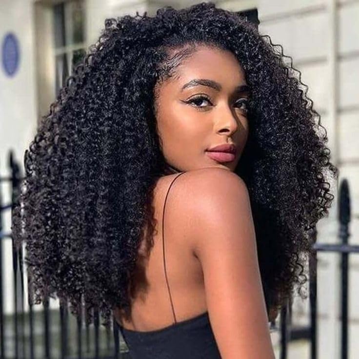 Legendhair Afro Curly Half Wig Human Hair 200% Density 3 In 1 Beginner Friendly Glueless Wear and Go Kinky Curly Half Human Hair Wig for Women 20 Inch