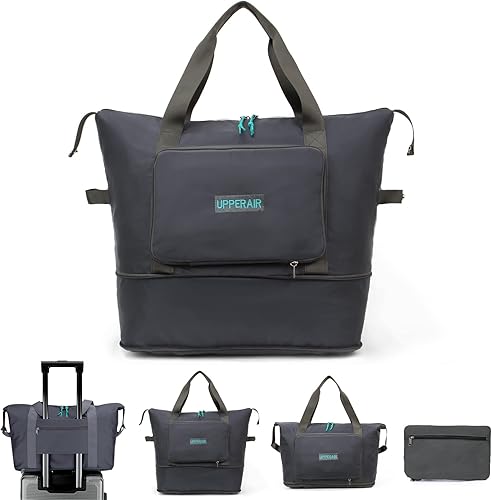 Bolsa de viaje plegable, bolsa de equipaje portátil, gran capacidad, ligera, tela Oxford impermeable, para viajes, trabajo, Errandable, fin de