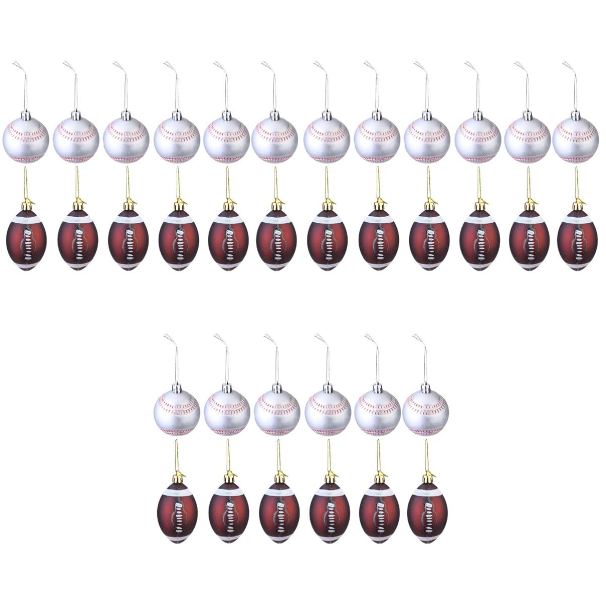 Abaodam 3ensembles Boules De Noël Suspendues Design Sportif pour Décoration De Sapin De Noël Et Fête
