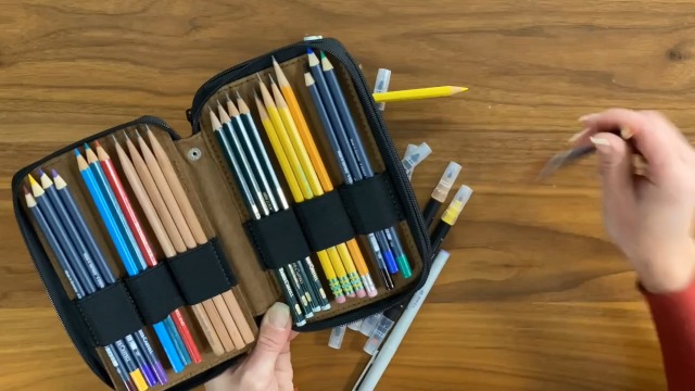 Amazon.com: Global Art Genuine Leather Pencil Case 48 Pencil