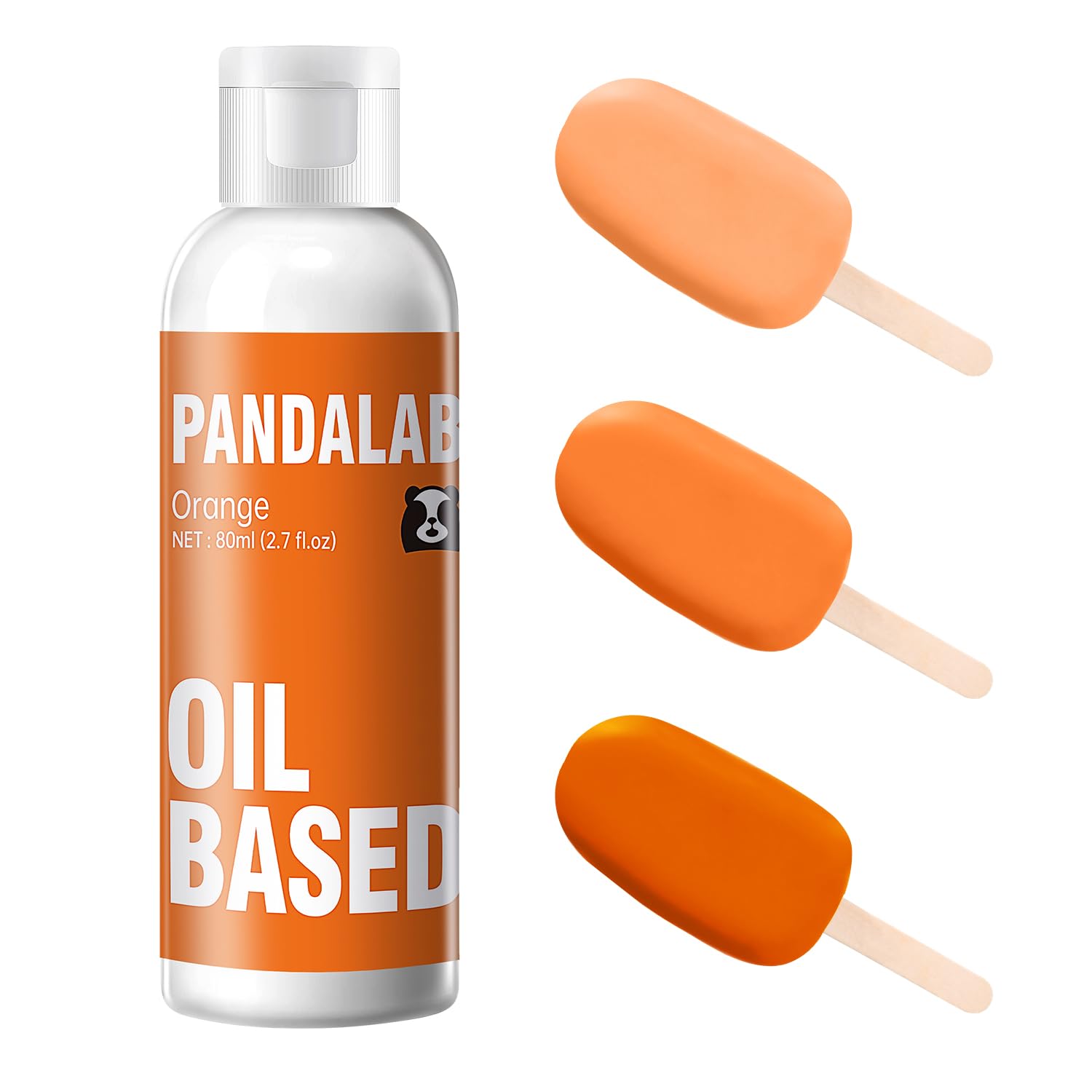 Orange Oil Based Food Coloring for Chocolate, Candy Melts, Donuts, Strawberries, Frosting, Cake, Professional Edible Dye for Baking - 80 Milliliters 2.7 Fl.Oz