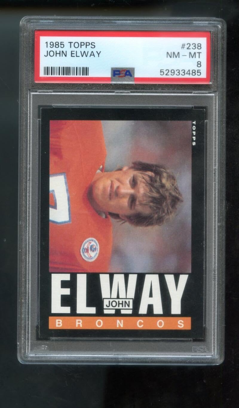 1985 Topps #238 John Elway PSA 8 Graded Football Card NFL Denver Broncos