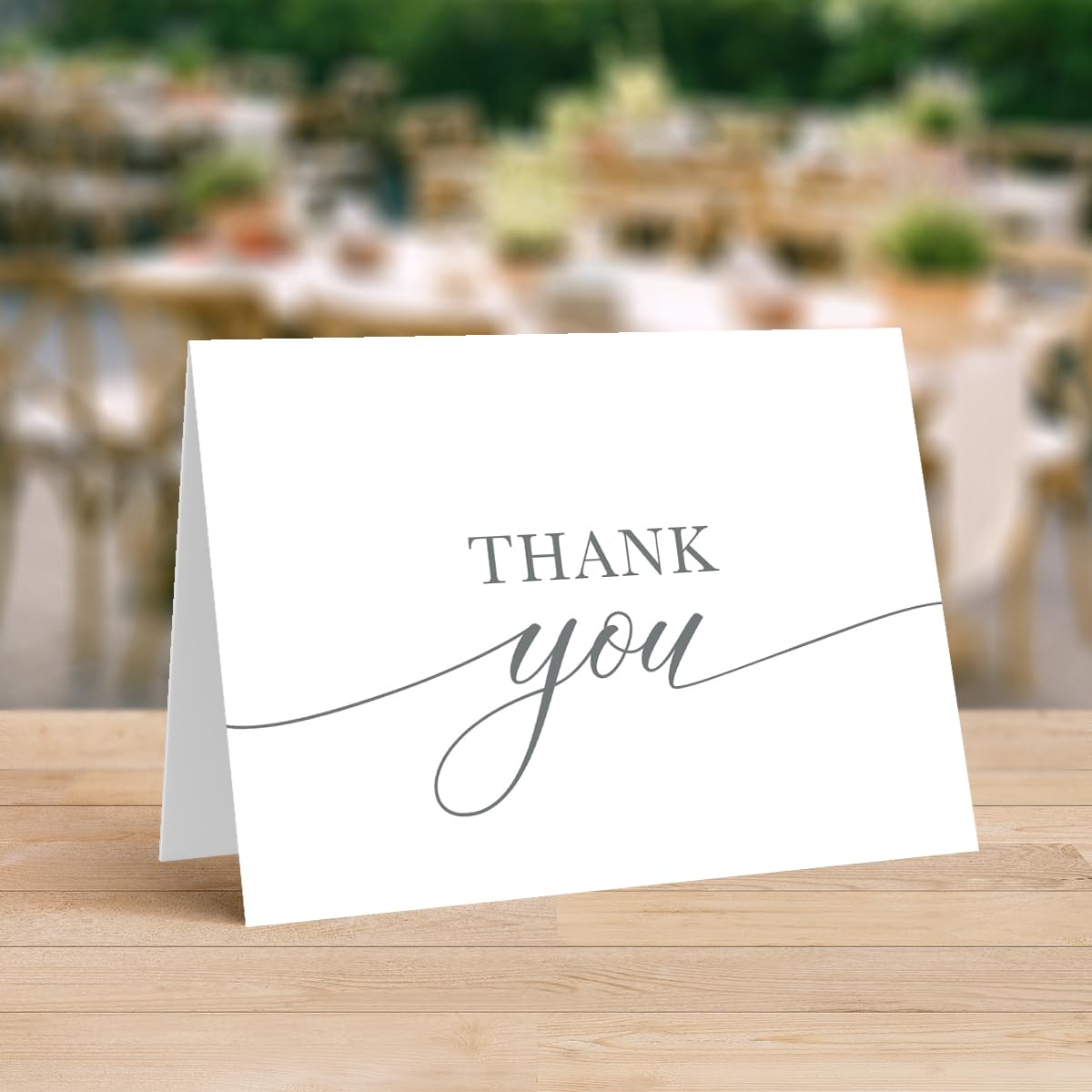 Designer Greetings - Tarjetas de agradecimiento en blanco para cualquier ocasión, con texto en relieve en papel de aluminio blanco y plateado (100 notas de agradecimiento en relieve, sellos y sobres