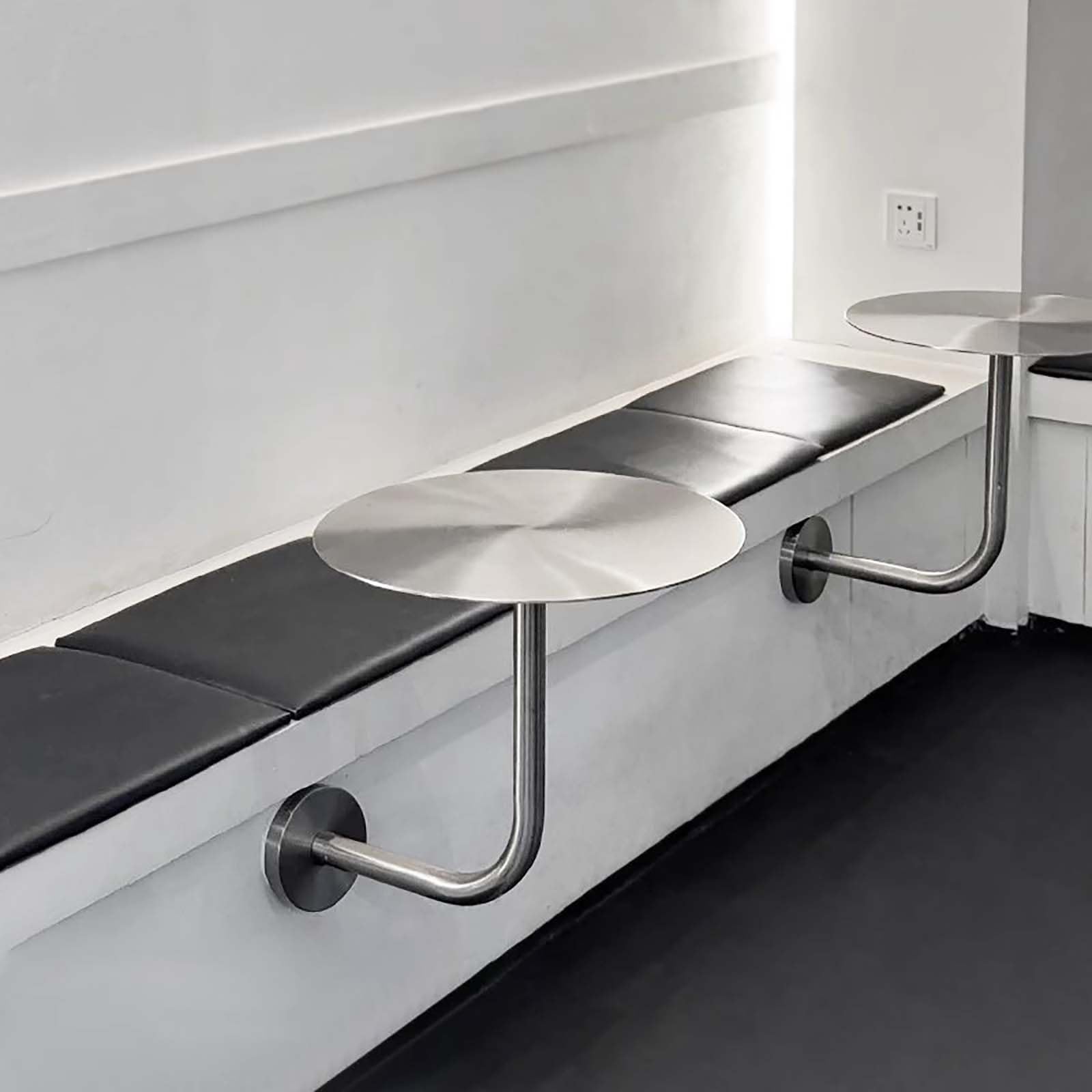 Mesa Redonda de Pared 13,8" Acero Inoxidable(Blue)