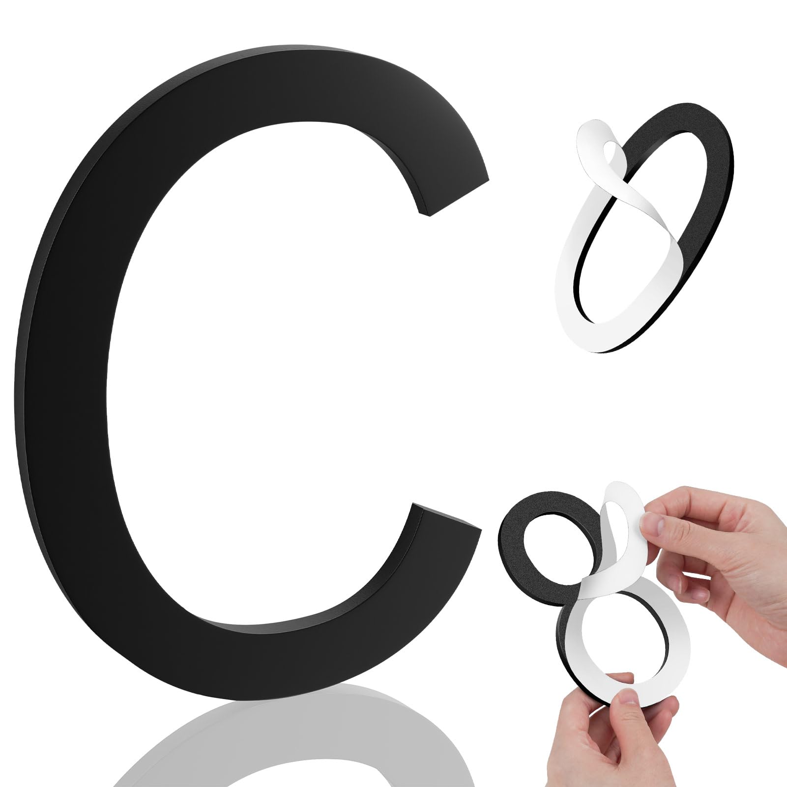8 Inch House Numbers, Self-adhesive for Outside Mailbox House Number (C)