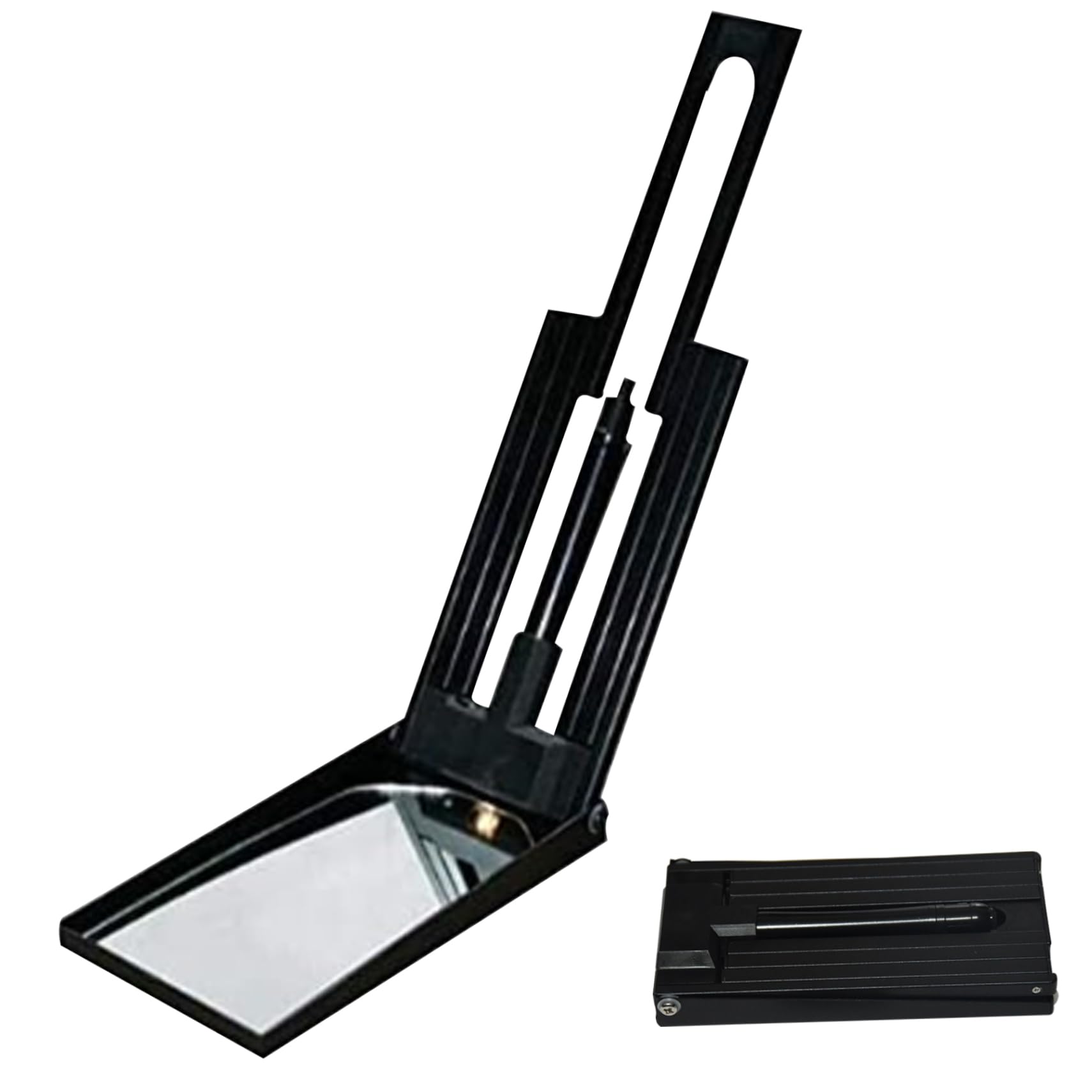 Miroir d'inspection LED pliable et portable sous le véhicule, miroir télescopique en verre acrylique alimenté par batterie, miroirs d'inspection grand angle pour tube de canapé de voiture, sans ba..