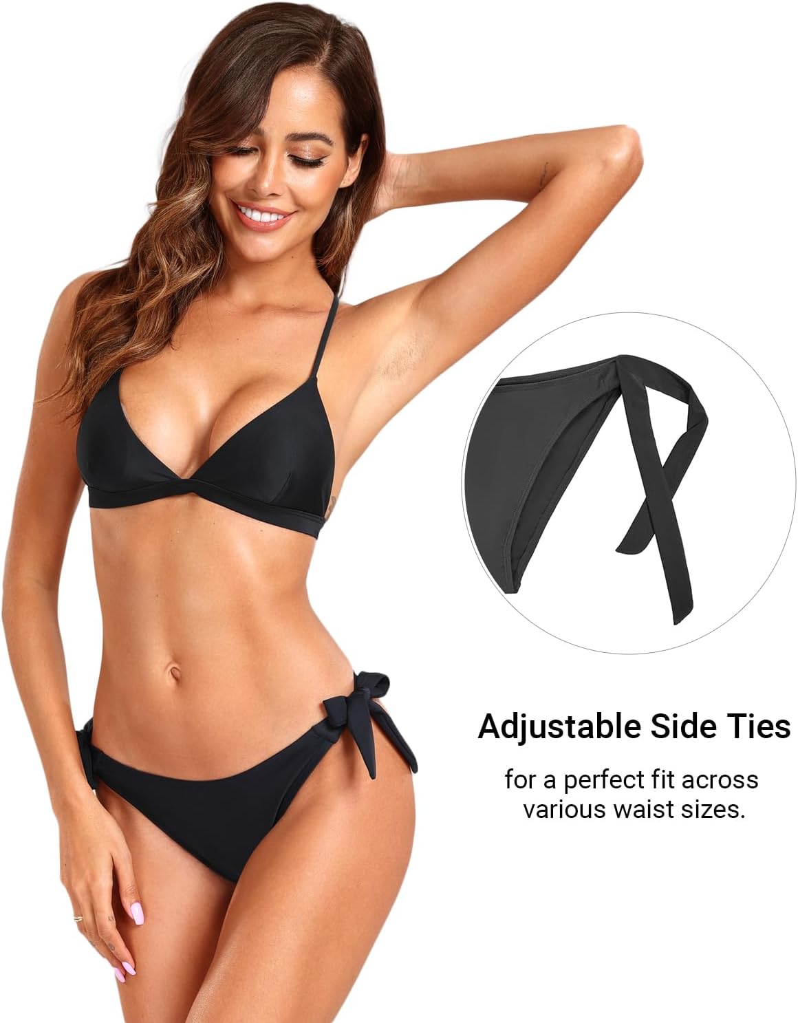 Holipick Low Rise Bikini Bottoms - String Bathing Suit Bottoms for Women Side Tie Swim Bottoms Swimsuit - Image 3