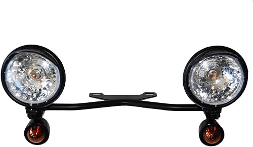 OZ-USA Negro Conducción Pasando Barra Motocicleta Señal de Giro Punto Luz Niebla Bombilla Bombilla Vulcan