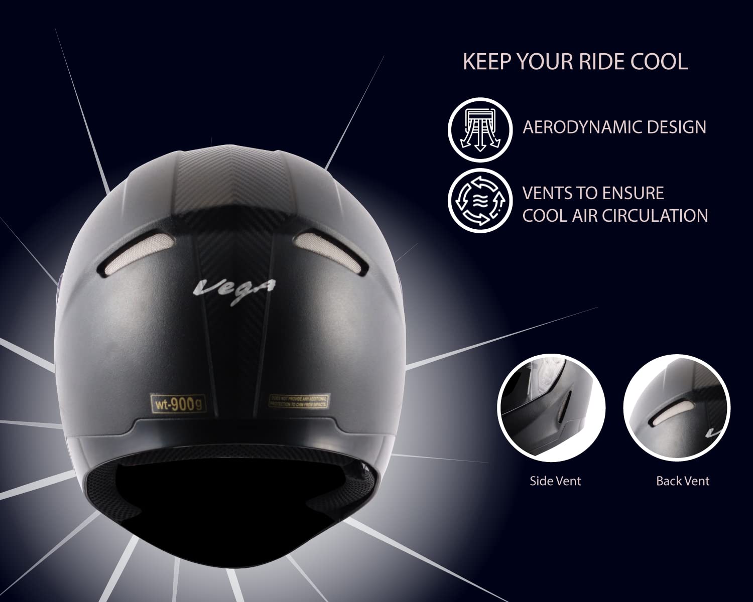 Vega Breeze Black Helmet-M 1